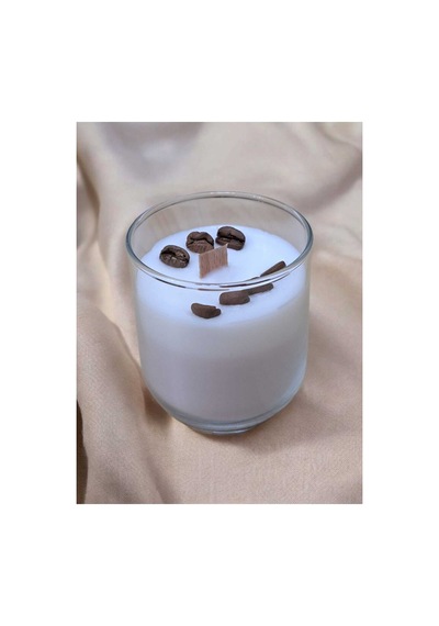 Loa Candle Co Kahve Kokulu El Yapımı Soya Mum Beyaz - 717849628 Beyaz