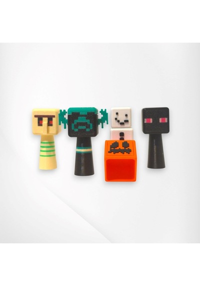 Minecraft Sprunki Figür 4 Adet 7 Cm Warden, Kar Golemi, Enderman, İron Golem