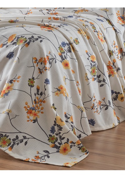 Loyal Home Çift Kişilik 4 Parça Pike Takımı 200x240 Cm Çiçekli