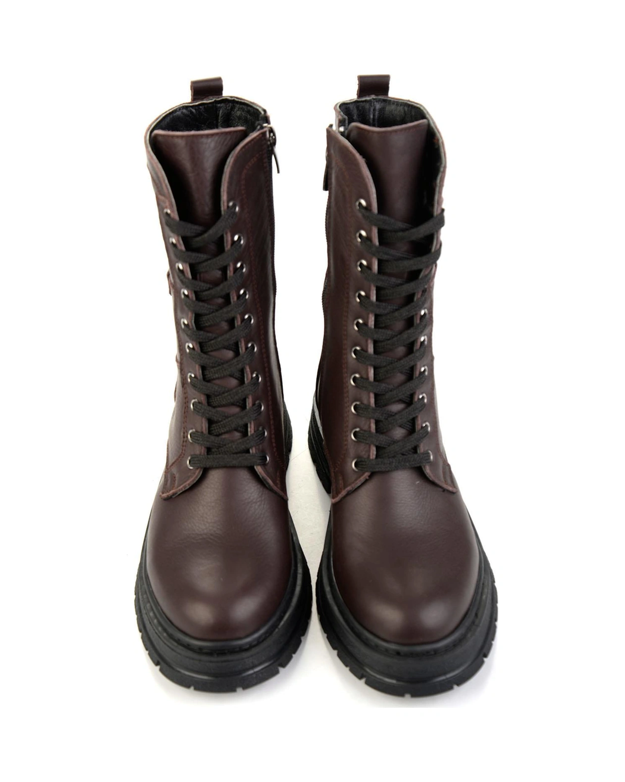 Bambi Kahve Hakiki Deri Kadın Bot & Bootie K02462040503 Kahve
