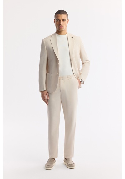Avva Erkek Bej Yandan Cepli Beli Lastikli Soft Touch Comfort Slim Fit Pantolon A51y3217