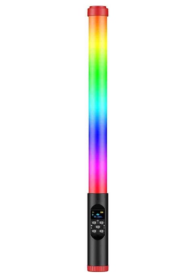 Fuchsia Fm-128rgb Oled Ekran Göstergeli Rgb Led Işıklı Su Geçirmez Aydınlatma Çubuğu Siyah
