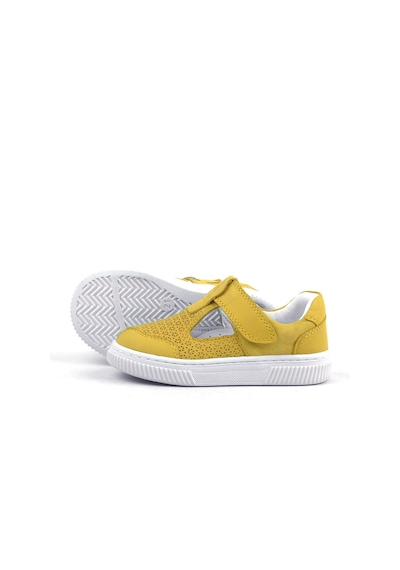 Rakerplus Hakiki Deri Sarı Cırtlı Bebek Sneaker Sandalet Sarı