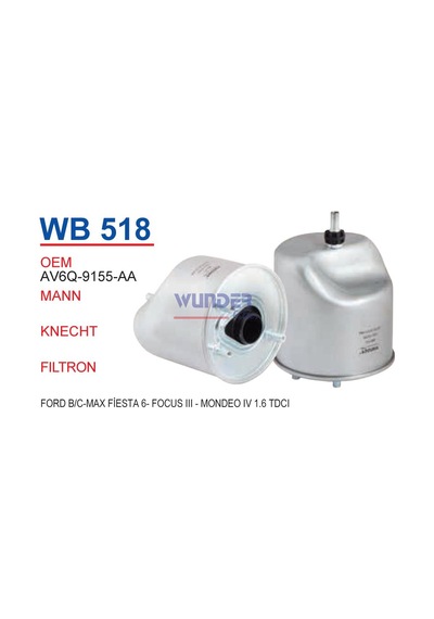 Wb 518 Ford B/C Max Fiesta Vi Focus Iii Mondoe Iv Av6Q-9155-Aa
