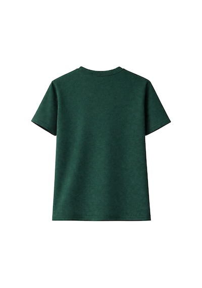 Unisex Bisiklet Yaka Original Yazılı Pamuklu Rahat Kalıp Baskılı Oversize T-shirt Yeşil