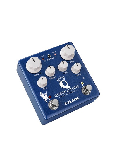 Nux Ndo-6 Queen Of Tone Üst Segment - Boutique Dual Overdrive Çift Kanallı Horseman & Morning Star , Efsanevi Klon Ve Transparent Overdrive Bir Arada, 18v Voltaj Yükseltici Ölçüler: 105 X 115 X 58 Mm