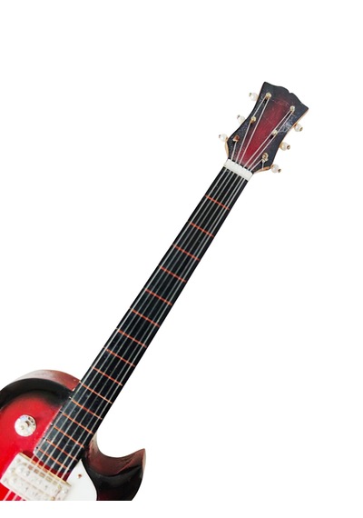 El Yapımı 1/4 Ölçek Minyatür Elektro Gitar Les Paul Red Standard