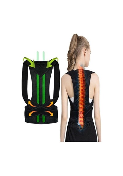 Medikal Unisex Çift Balenli Dik Duruş Korsesi Kifoz Skolyoz Korsesi Omuz Sırt Bel Korsesi