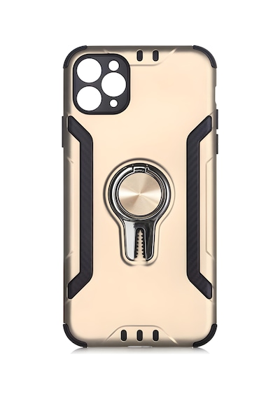 Apple Uyumlu iPhone 11 Pro Kılıf Stand Olma Özellikli Araç Tutuculu Ko Ko Kılıf Gold