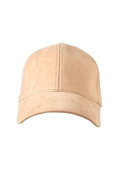 Unisex Vegan Süet Şapka Bej