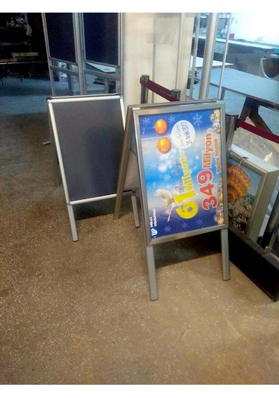 B2 50X70Cm Alüminyum Tek Taraflı Kaldırım Reklam Poster Pano