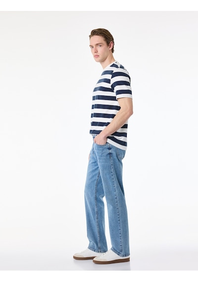 Koton Pamuklu Normal Bel Straight Fit Jean Pantolon - Mark Jean Açık İndigo 6sam40295nd Koton Pamuklu Normal Bel Straight Fit Jean Pantolon - Mark Jean Açık İndigo 6sam40295nd