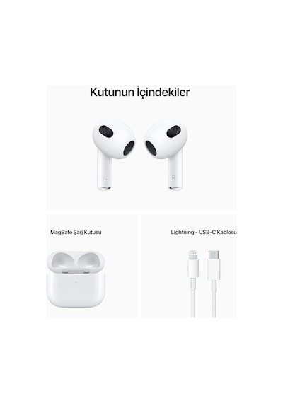 Apple AirPods 3.Nesil MME73TU/A ve MagSafe Şarj Kutusu Bluetooth Kulak İçi Kulaklık