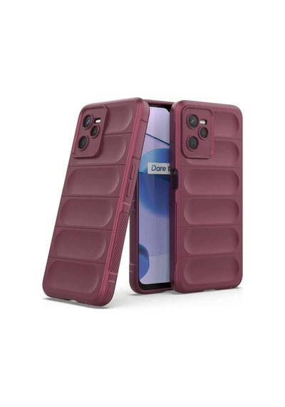 Gld-spt- Newface Realme C35 Kılıf Optimum Silikon - Bordo