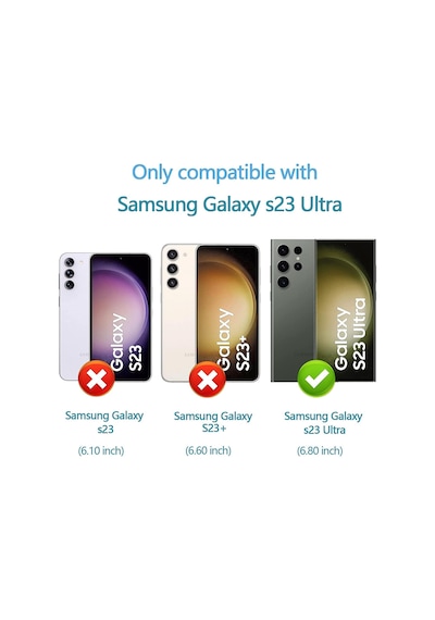 Teknomoda Samsung Galaxy Uyumlu S23 Ultra Kılıf 360 Şeffaf Ön Arka Korumalı Şeffaf Silikon