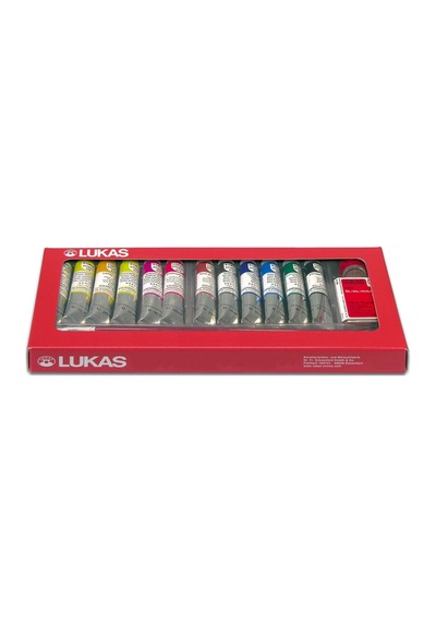 Lukas Studio Yağlı Boya Seti 12 Renk X 20 ML +Terebentin+3 Fırça