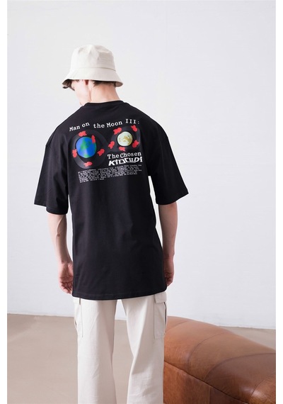 Flood Of Style Unisex Kid Cudi Man Of The Moon 3 Siyah Tshirt