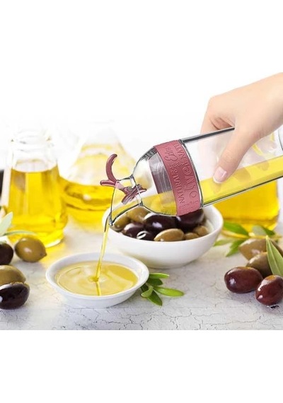 Hubrendy Çer Cam Yağdanlık Fresh Ölçülü Yağ Şişesi Yağdanlık Diğer