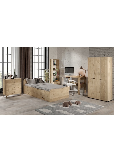 Selen Çocuk Odası Takımı Meşe - 5 Parçalı Tamamı 1. Kalite Mdf Meşe