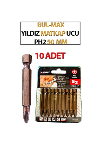 Bul Max Yıldız Matkap Ucu Ph2 50 Mm Mıknatıslı