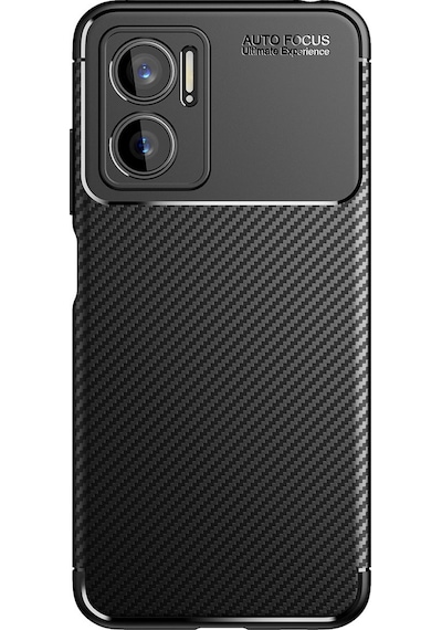 Xiaomi Uyumlu Redmi Note 11e Kılıf Zore Karbon Görünümlü Negro Silikon Kapak