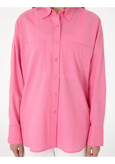 Pierre Cardin Kadın Açık Pembe Gömlek Desenli 50313128-vr078 Açık Pembe