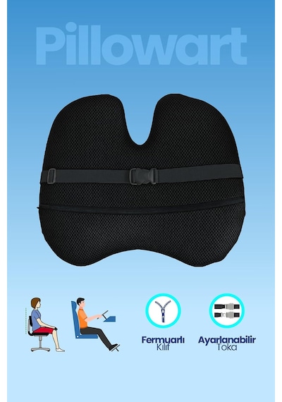 Ergonomik Bel Ve Omurga Destekli Minder, Siyah, Ofis-araba-ev İçin Çok Renkli