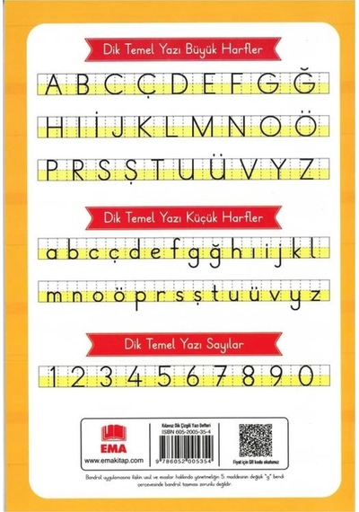 Ema Kitap Klavuz Dik Çizgili Güzel Yazı Defteri 17x24 2024