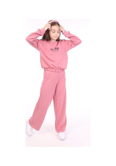 Toontoy Kids Toontoy Kız Çocuk 2'li Takım Baskılı Bisiklet Yaka Sweatshirt & Beli Lastikli Bol Paça Eşofman Altı - 2 İplik Gül Kurusu Toontoy Kids Toontoy Kız Çocuk 2'li Takım Baskılı Bisiklet Yaka Sweatshirt & Beli Lastikli Bol Paça Eşofman Altı - 2 İplik Gül Kurusu