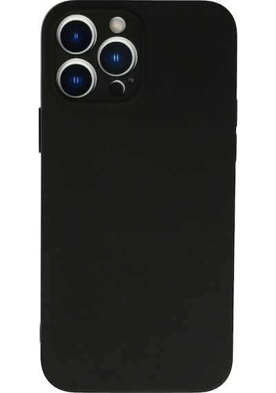 Apple Uyumlu iPhone 13 Pro Kılıf Nano İçi Kadife Silikon Siyah\