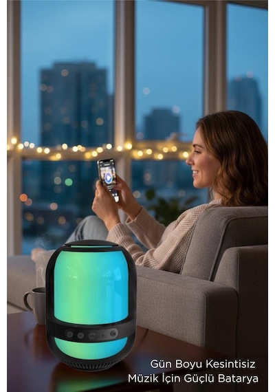 Torima GTS-2149 Bluetooth 5.0 Taşınabilir RGB Işıklı Kablosuz Hoparlör