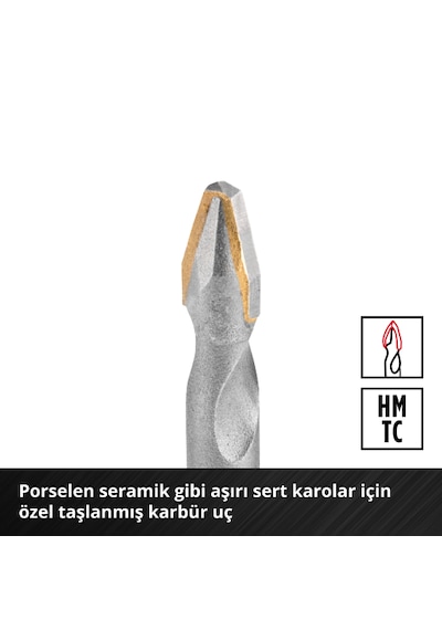 Einhell XS-CASE 4 Parça Seramik Ucu Seti - 49051404