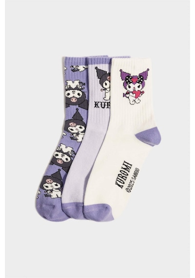 Defacto Kız Çocuk Hello Kitty 3lü Pamuklu Uzun Çorap G1931a8nskr1 Çok Renkli-kr1