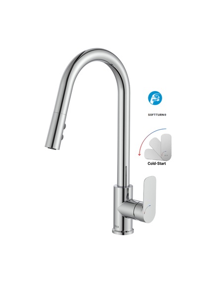 Roca Cala A5A816EC00 Pull-Down Spiralli Mutfak Bataryası Krom