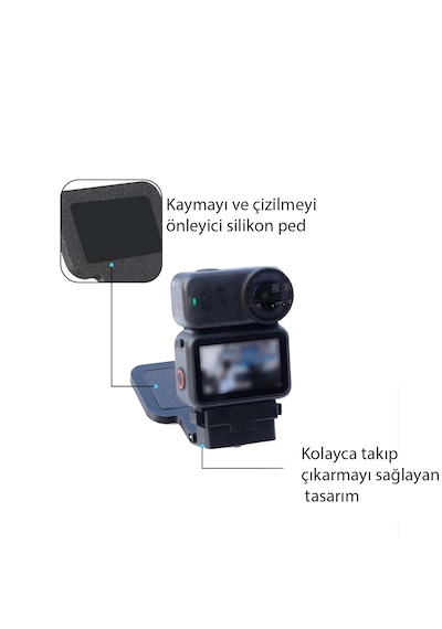 Teknoroket Djı Osmo Nano Uyumlu Manyetik Kamera Tutucu Ve Stand Manyetik Braket Siyah