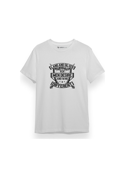 The Last Kingdom Land And Silver Is What All Beyaz Kısa Kol Erkek Tshirt 001