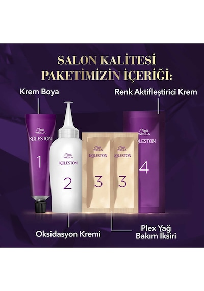 Koleston Supreme Kit Saç Boyası 2/0 Siyah