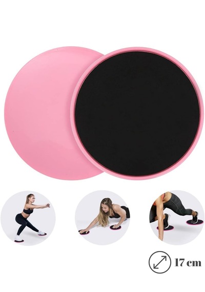 Core Slider Pilates Egzersiz Kayar Disk Pembe 2 Adet