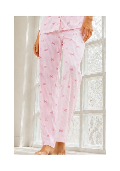 Fit Women Kadın Genç Loose İpliği Boyalı Pembe Pijama Takımı