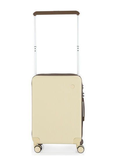 Baggaj V2403 Pc Katlanır Kabin Boy Valiz Yellow/coffe