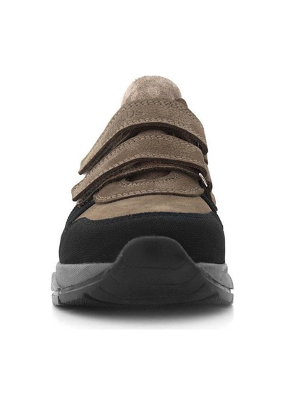 Ortopedikal 3880 Rakerplus Hakiki Deri Kahverengi-siyah Çocuk Sneakers Spor Ayakkabı Cırtlı Kahverengi-siyah