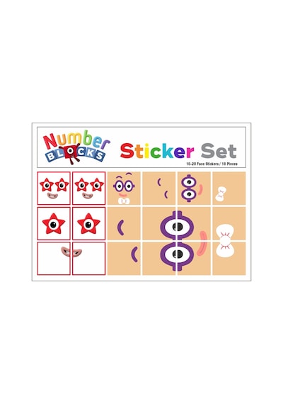 Number Blocks Matematik Eğitici Birim Küp Snapcubes Kafa Sticker 108 Adet