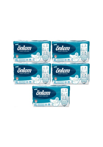 Önlem Bel Bantlı Tekstil Yüzey Hasta Bezi XL 150 Adet