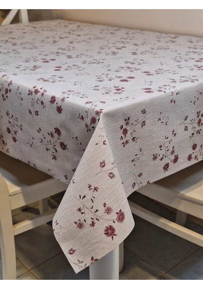 Elyaflı Pvc Muşamba - Desenli Silinebilir Masa Örtüsü Yeşil 130 X 150