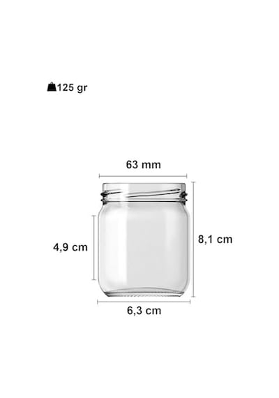 10-1000 Ml Farklı Boyutlarda Kavanoz 10-1000 Arası Cc Konserve Metal Kapaklı Cam Kavanoz 6 Adet Şeffaf, 210 Cc Açık Kahverengi