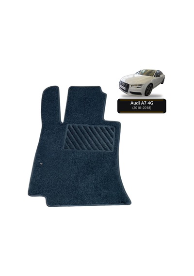 Oto Halı Paspas Seti Audi A7 4g 2010 2018 Uyumlu - Siyah Logosuz Kaymaz & Şık Tasarım