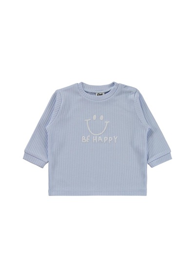 Civil Baby Gülen Yüz Baskılı 6-18 Ay Pijama Takımı - Mavi
