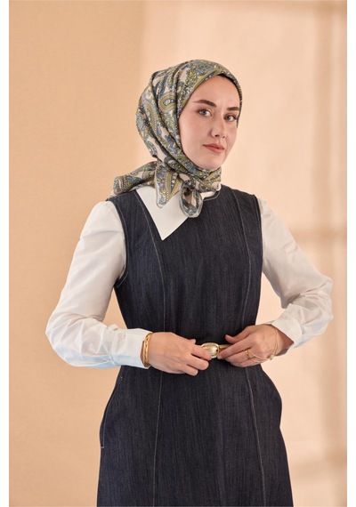 Silk Home Yaz Esintisi Eşarp 150002-06 Vizon, Bej, Lila Mavi, Sarı