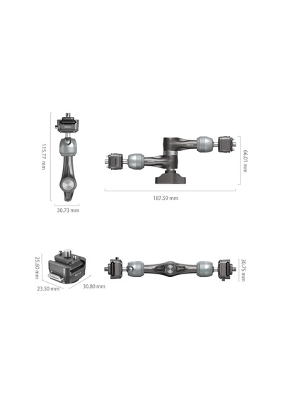 Smallrig 4490 Hawklock H21 Hızlı Çıkarma Rozet Sihirli Kol 7''