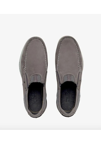 Greyder 00108 6y Gri Renk Nubuk Deri Erkek Casual Marıne Ayakkabı Gri
